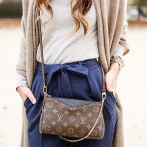 🖤 Louis Vuitton Pallas Clutch 2 Way Crossbody Bag